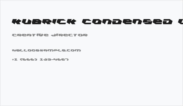 Kubrick Condensed Leftalic Business Card