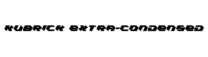 Kubrick Extra-Condensed  フリーフォントのダウンロード