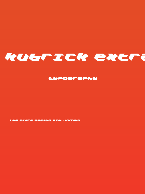 Kubrick Extra-Condensed Poster