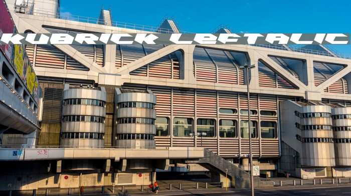 Kubrick Leftalic Font examples