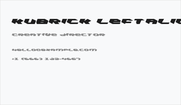 Kubrick Leftalic Business Card