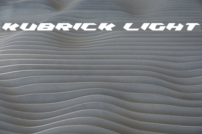 Kubrick Light Font examples