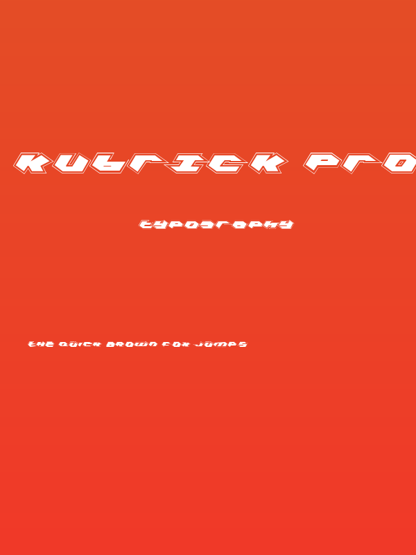 Kubrick Pro Condensed Poster