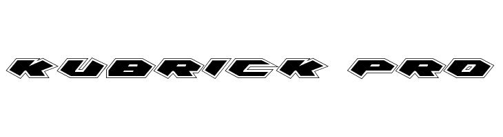 Kubrick Pro  フリーフォントのダウンロード
