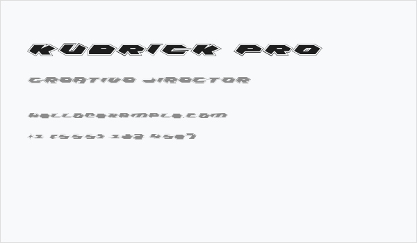 Kubrick Pro Business Card