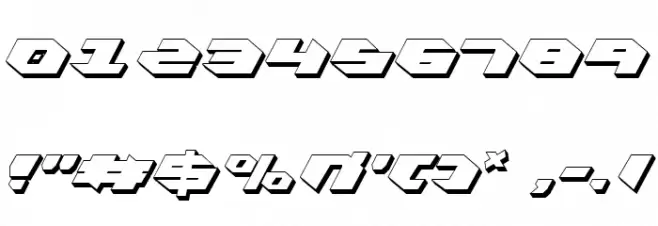 Kubrick Shadow Condensed フォント その他の文字
