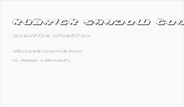 Kubrick Shadow Condensed Business Card