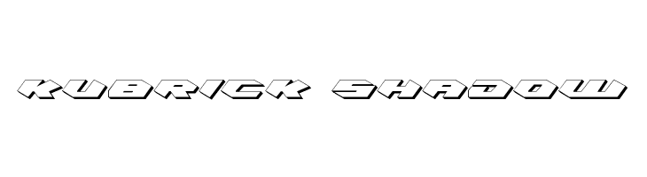 Kubrick Shadow  フリーフォントのダウンロード