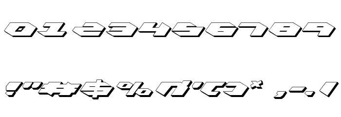 Kubrick Shadow Font OTHER CHARS