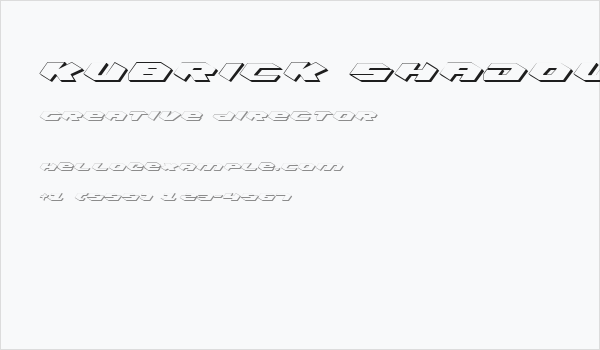 Kubrick Shadow Business Card