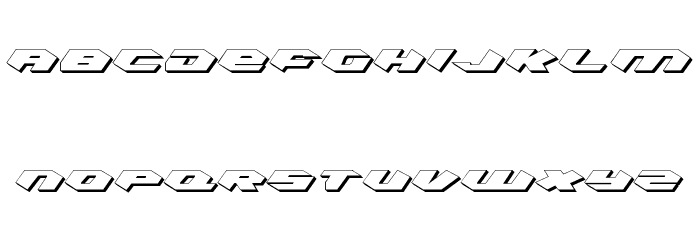 Kubrick Shadow Font LOWERCASE