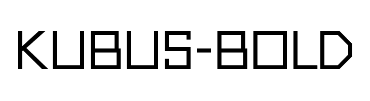 Kubus-Bold  Скачать бесплатные шрифты