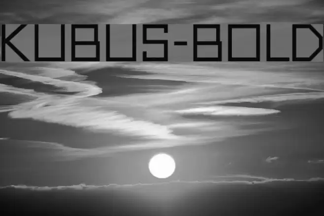 Kubus-Bold Font examples