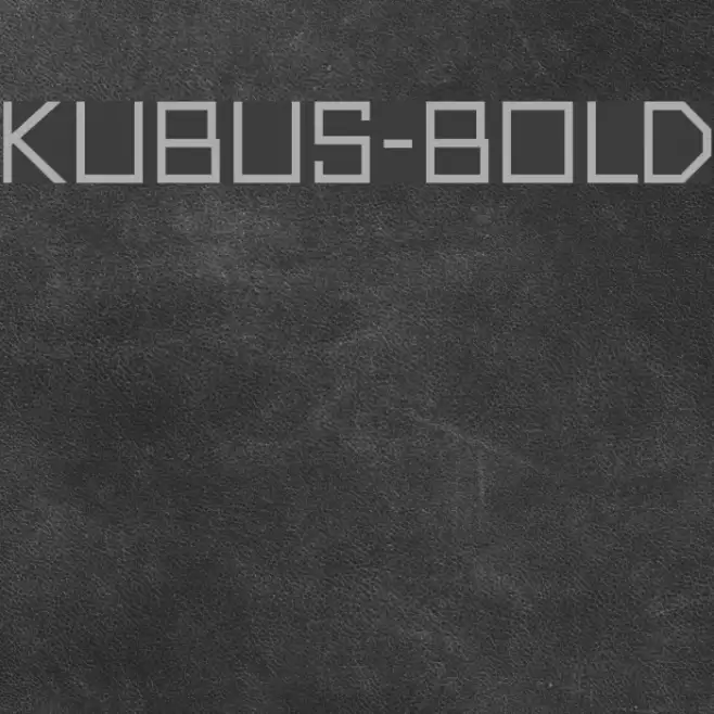 Kubus-Bold Font examples