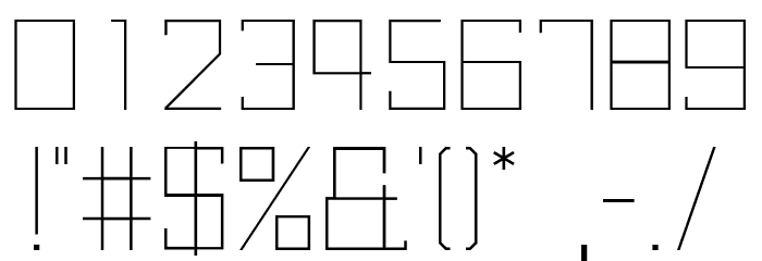 Kubus Thin Font OTHER CHARS