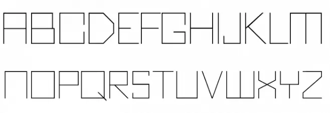 Kubus Thin Font UPPERCASE