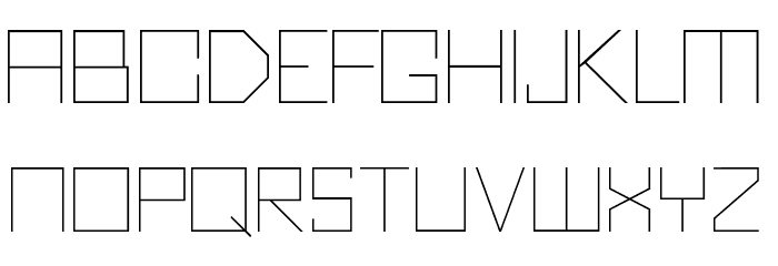Kubus Thin Font LOWERCASE