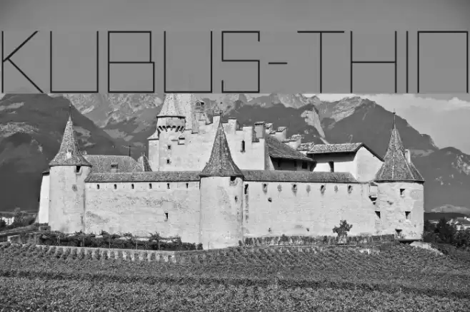 Kubus-Thin Font examples