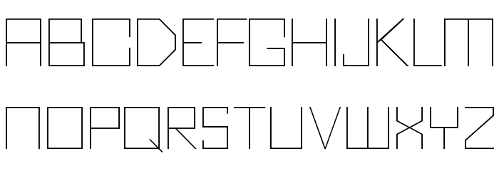 Kubus-Thin Font LOWERCASE