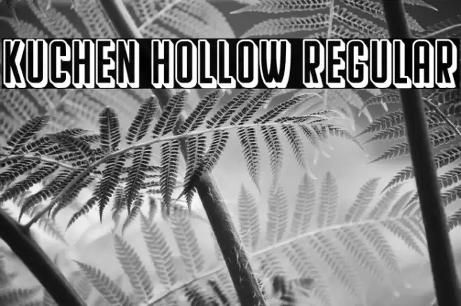 Kuchen Hollow Regular Font examples