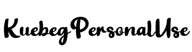 Kuebeg Personal Use  Descarca Fonturi Gratis