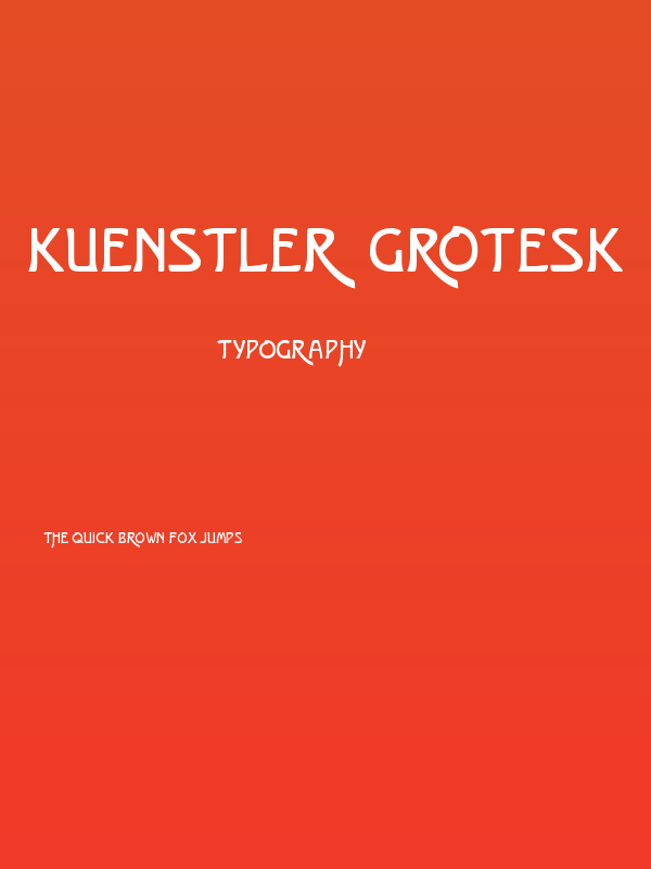 Kuenstler Grotesk Poster