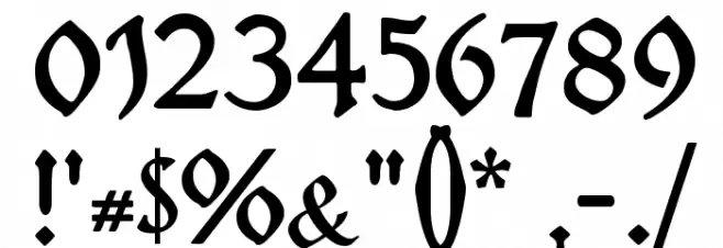 KuenstlerGotisch Font OTHER CHARS