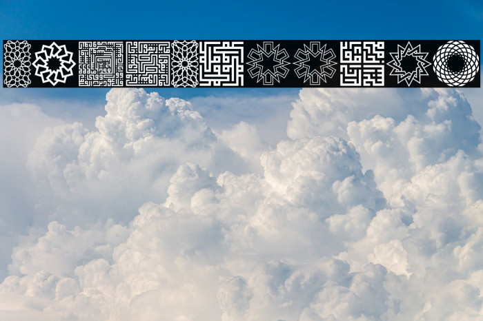 KufiPattern Font examples