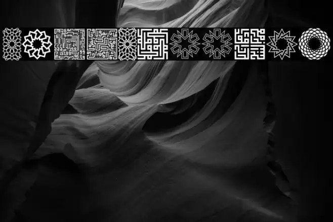 KufiPattern Font examples