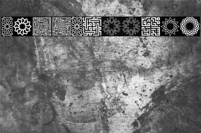 KufiPattern Font examples
