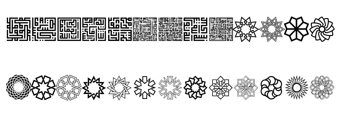 KufiPattern Font LOWERCASE