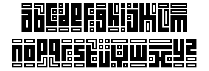Kuficality Unica Font LOWERCASE