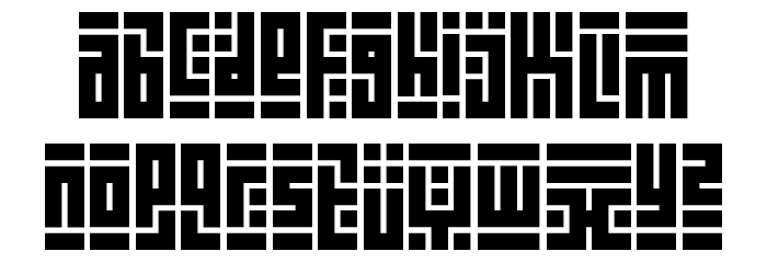 Kuficality Font LOWERCASE