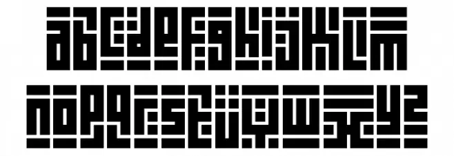 Kuficality Font LOWERCASE