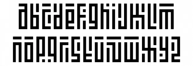Kufication Font LOWERCASE