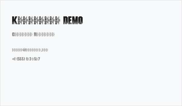 Kuhtaamia DEMO Business Card