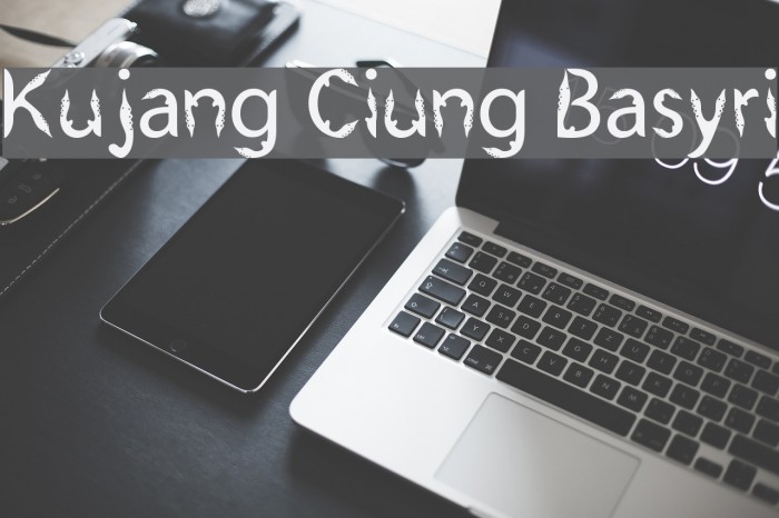 Kujang Ciung Basyri Font examples
