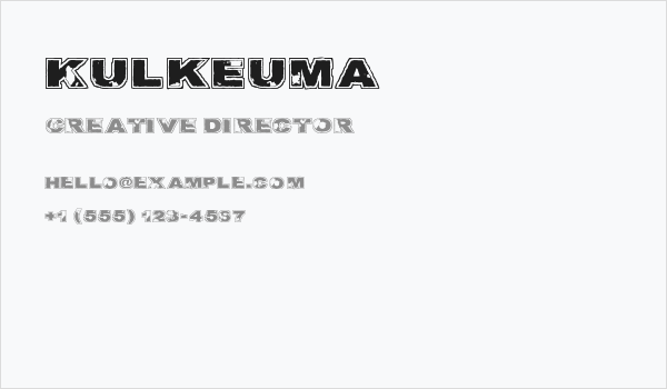 Kulkeuma Business Card