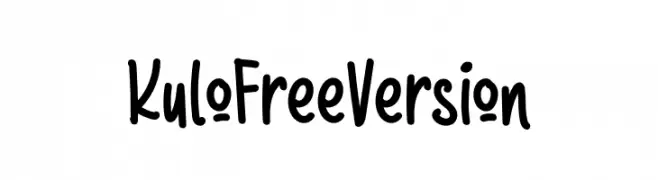 Kulo Free Version  フリーフォントのダウンロード