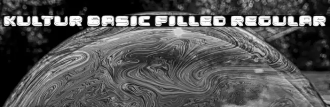Kultur Basic Filled Regular Font examples