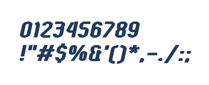 Kumba Bold Expanded Italic Other Characters