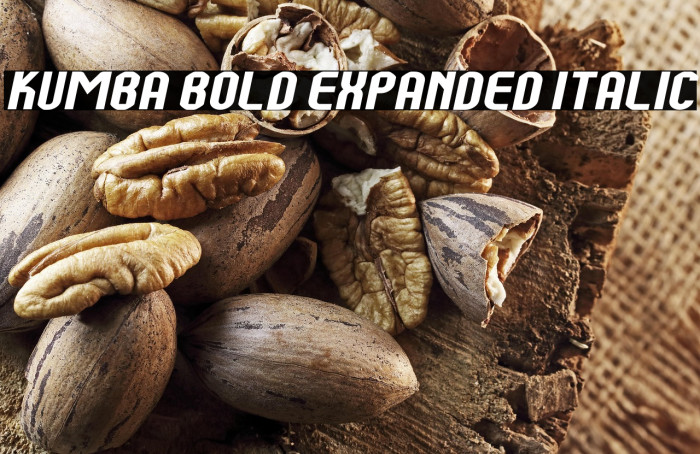 Kumba Bold Expanded Italic Example 3