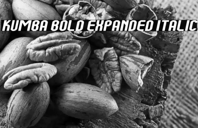 Kumba Bold Expanded Italic Font examples