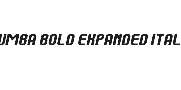 Kumba Bold Expanded Italic Logo