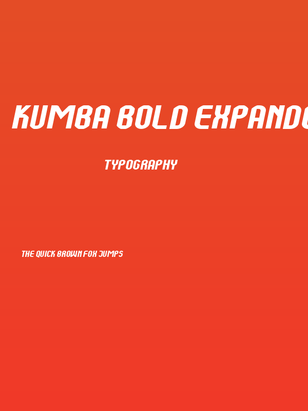 Kumba Bold Expanded Italic Poster