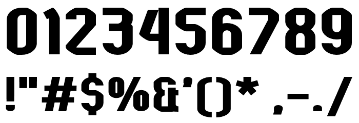 Kumba Bold Expanded Font OTHER CHARS