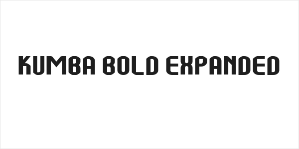 Kumba Bold Expanded Logo