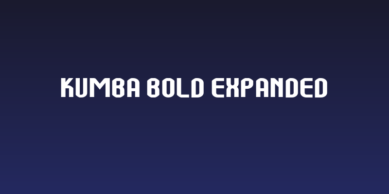 Kumba Bold Expanded Social Header