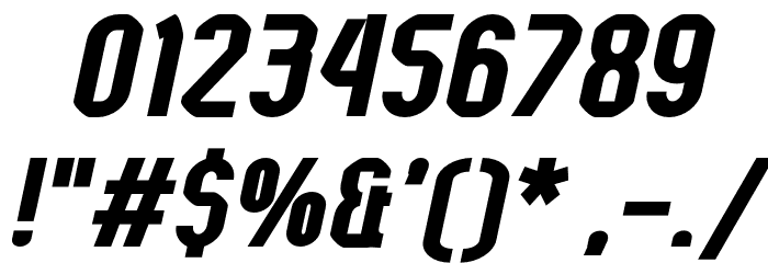 Kumba Bold Italic Font OTHER CHARS