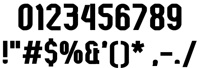 Kumba Bold Font OTHER CHARS